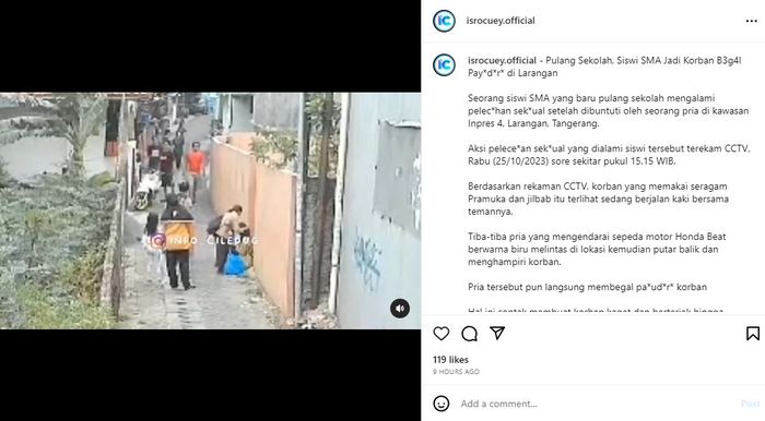 Unggahan Instagram @isrocuey.official