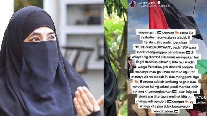 Unggahan Umi Pipik soal simbol semangka untuk bela Palestina. Unggahan Umi Pipik soal simbol semangka untuk bela Palestina. 