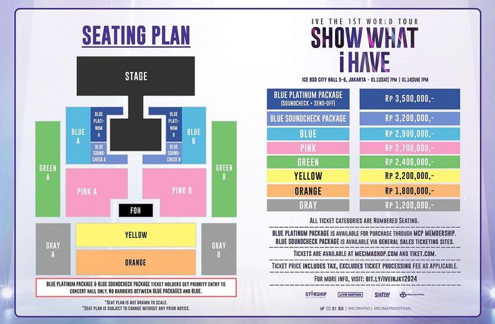 Harga tiket konser IVE