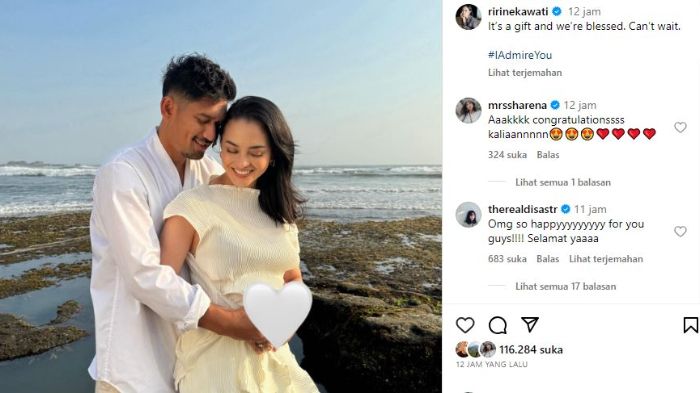 Ririn Ekawati hamil di usia 40 tahun