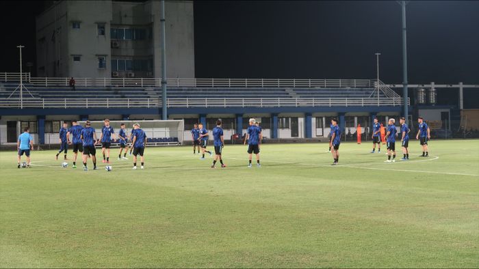 Latihan timnas U-17 Argentina di Lapangan Sidolig Bandung, Jumat (10/11/2023).