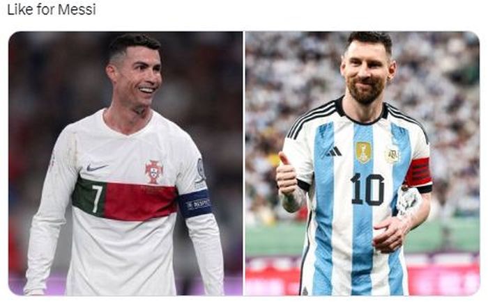 Cristiano Ronaldo dan Lionel Messi.