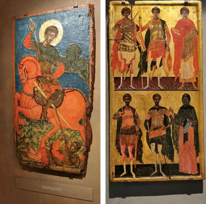 Ikon Kekaisaran Bizantium dan Ortodoks Yunani dipamerkan di Museum Kebudayaan Bizantium di Thessaloniki.