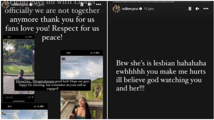 Millen Cyrus bongkar perselingkuhan tunangannya 