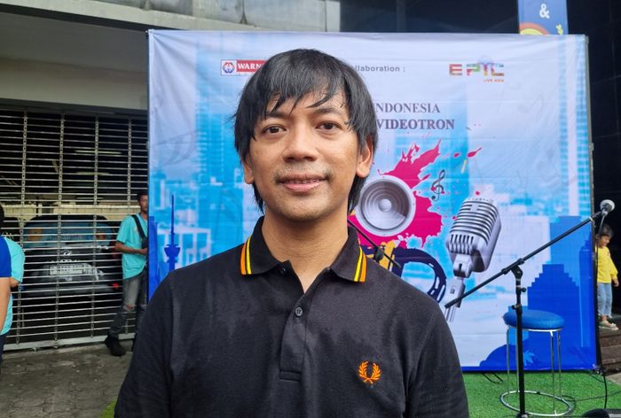 Rian D'masiv di CFD Sudirman, Jakarta Pusat, Minggu (26/11/2023).
