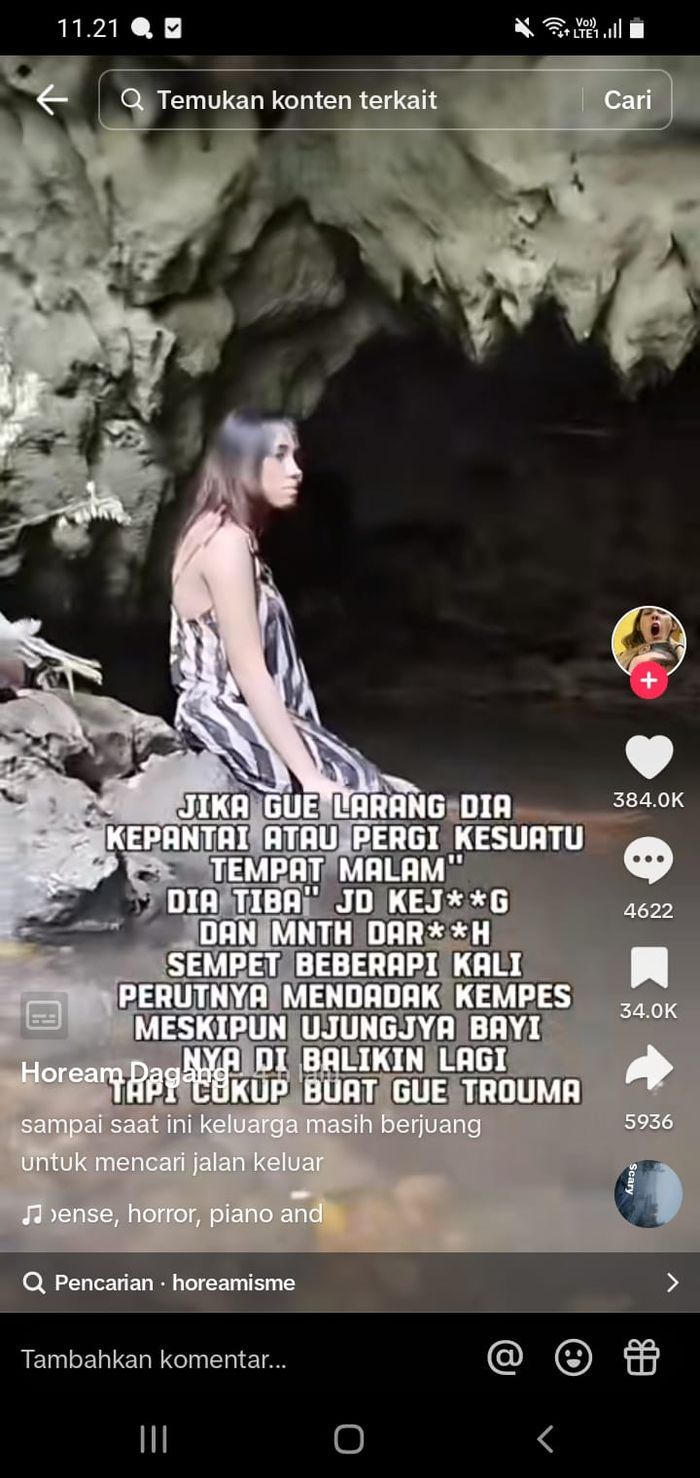 (Postingan TikTok @horeamisme)