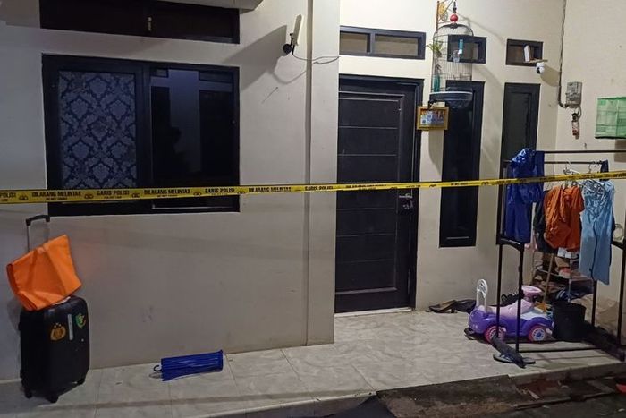 Penampakan kontrakan penemuan empat mayat anak kecil di kawasan Jagakarsa, Jakarta Selatan, Rabu (6/12/2023).