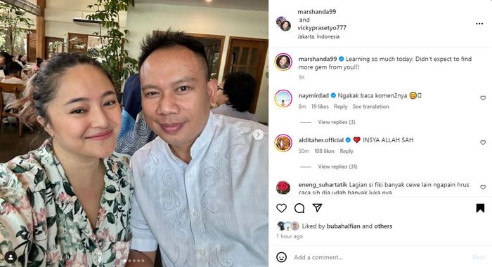 Marshanda Spill Kedekatan dengan Vicky Prasetyo yang Bikin Netizen Panik, Naysilla Mirdad: Ngakak...