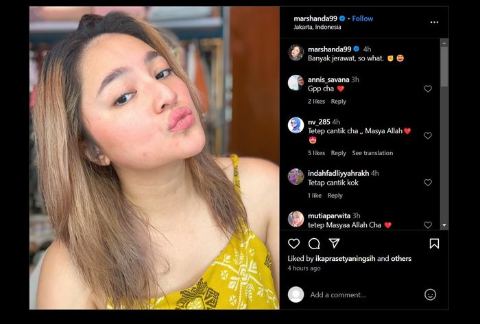 Komentar netizen dalam postingan Marshanda