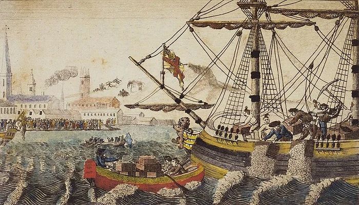 Pesta teh Boston, aksi protes politik para Penjajah Amerika dalam sejarah dunia.