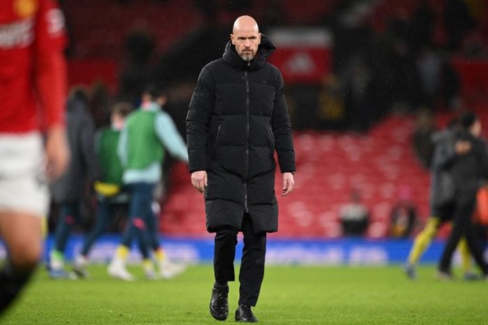 Erik ten Hag kecewa Manchester United dikalahkan Bournemouth pada lanjutan Liga Inggris 2023-2024.