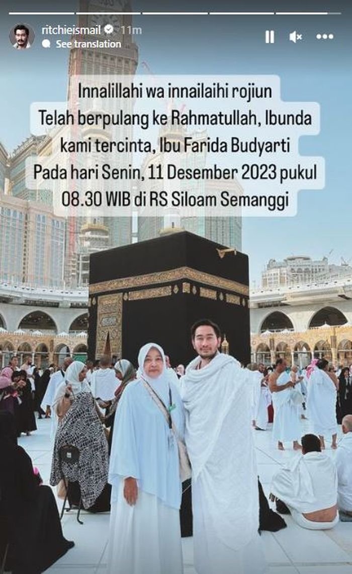 Jeje Govinda bagikan kabar duka sang ibu meninggal dunia.