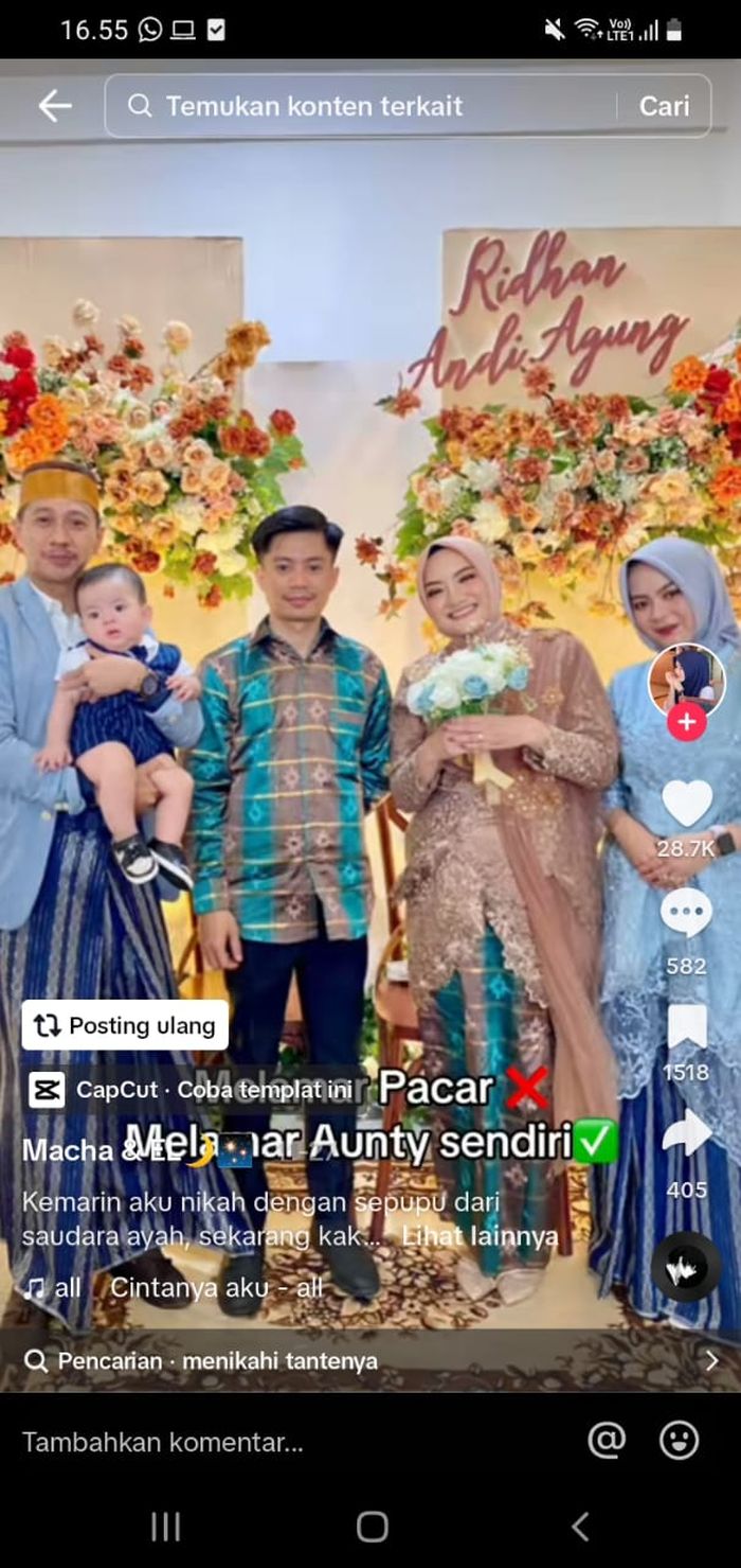 Unggahan TikTok @andirizkywulandarii