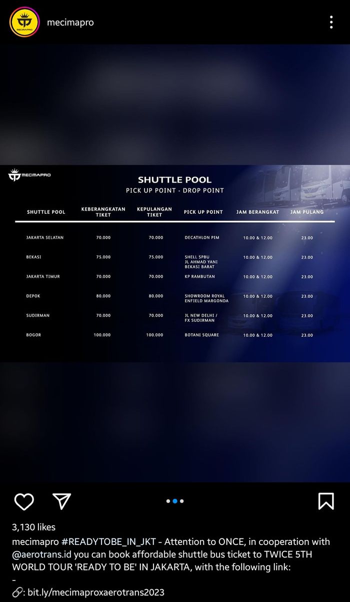 MECIMAPRO sediakan shuttle buat konser TWICE!