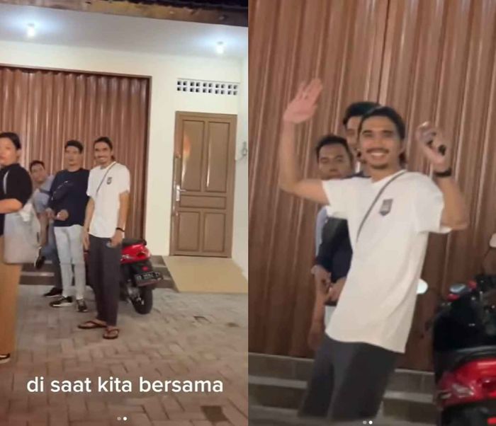 Duta Sheila On 7 sambut sapaan dari fans dengan berjoget dan tersenyum