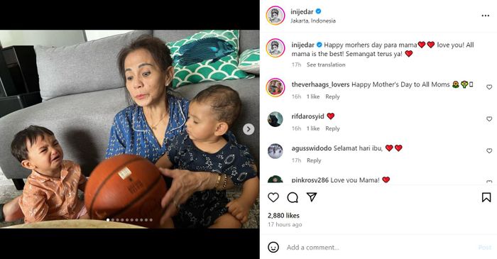 Postingan Jessica Iskandar di Hari Ibu.