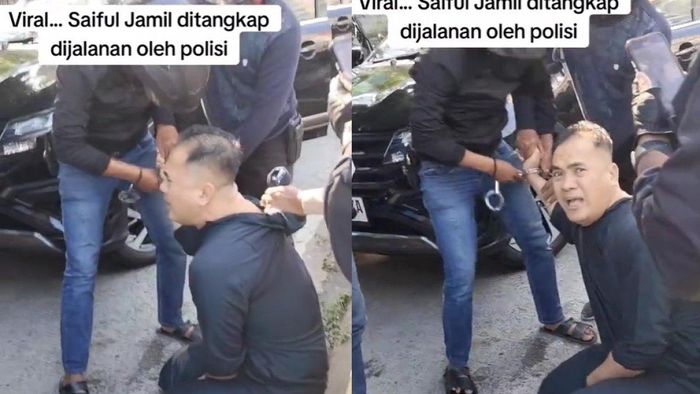 Viral video Saipul Jamil ditangkap polisi di jalur busway