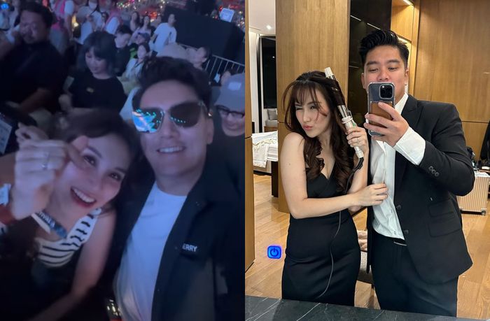 SERING DIKIRA PACARAN - Potret kebersamaan presenter Boy William dengan pedangdut Ayu Ting Ting. Boy mengaku hubungannya dengan Ayu sebatas teman lama, Senin (14/4/2025).