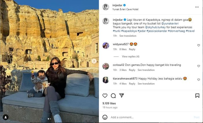 Jessica Iskandar bagikan foto sedang berlibur di Kapadokya Turki bareng Don Verhaag
