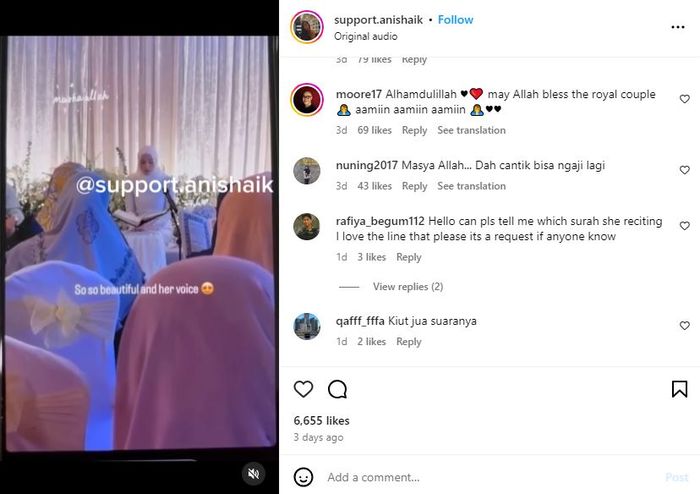 Masya Allah, Suara Anisha Isa Calon Istri Pangeran AbduL Mateen Saat Baca Al Quran di Momen Pengajian Jelang Menikah Panen Pujian