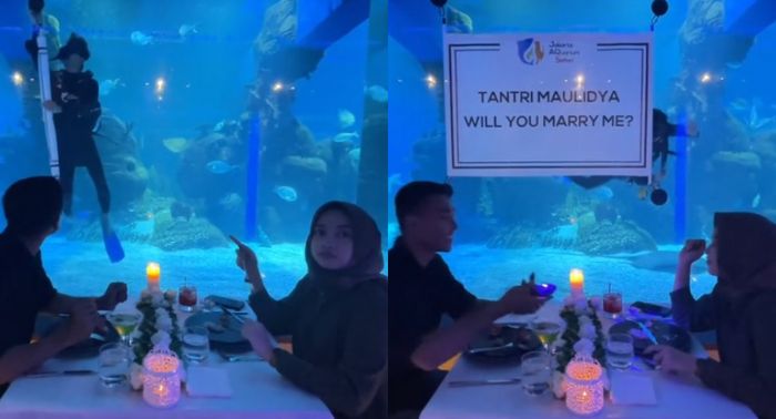Momen lamaran romantis yang bikin netizen iri.