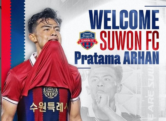 Pratama Arhan diumumkan bergabung Suwon FC. 