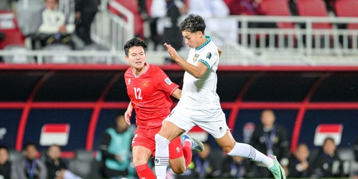 Laga kedua Grup D Piala Asia 2023 Qatar antara timnas Indonesia kontra Vietnam berlangsung di Abdullah bin Khalifa Stadium, Doha, Jumat (19/1/2024). 