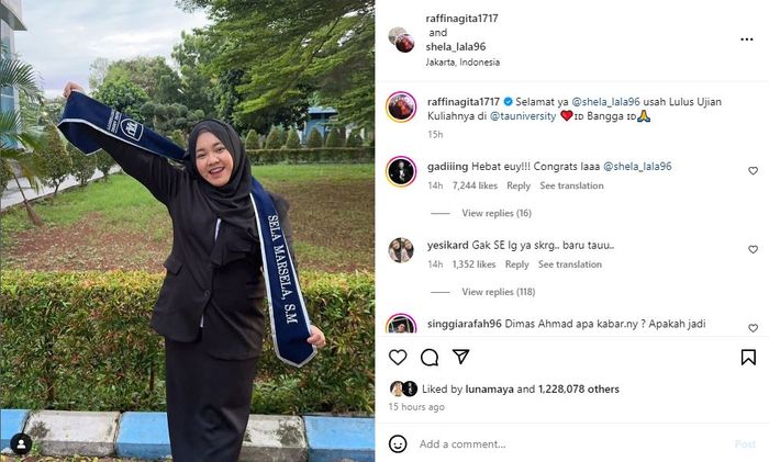 Pengasuh Rafathar, Mbak Lala baru saja menyelesaikan sidang untuk ujian kuliahnya.