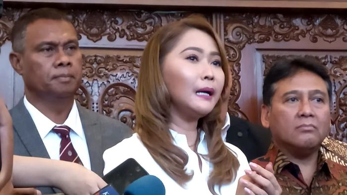 Inul Daratista saat ditemui di Kementerian Koordinator Bidang Perekonomian, Jakarta Pusat, Senin (22/1/2024).