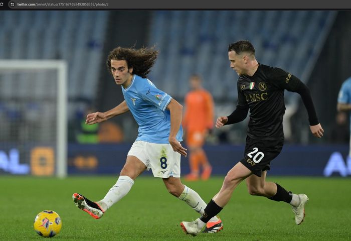 Napoli bermain imbang 0-0 melawan Lazio di Stadion Olimpico pada giornata 22 Liga Italia 2023-2024, Minggu (28/1/2024).