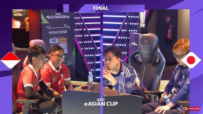 eTimnas Indonesia menang atas Jepang di babak final AFC eAsian Cup 2023, di Virtuocity Arena, Doha, Qatar, Senin (5/2/204).