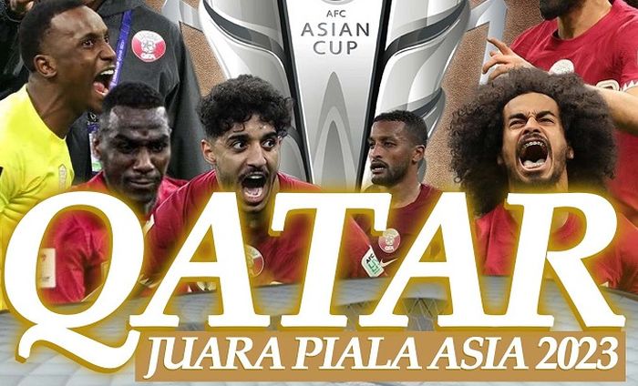Qatar menjadi juara Piala Asia 2023 dengan cerita yang hampir mirip dengan Argentina di final Piala Dunia 2022. 