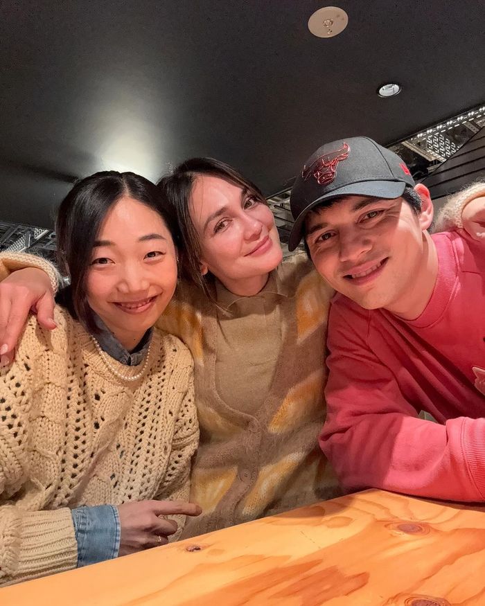 Luna Maya bersama Maxime Bouttier di Jepang.