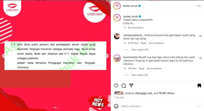 Banding Virgoun Ditolak, Inara Rusli Tetap Dapat Royalti Atas 3 Lagu Ini Sebesar 50 Persen