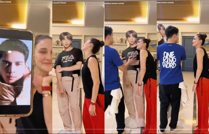 Lucunya aksi Maxime Bouttier yang menggeser poster RM BTS