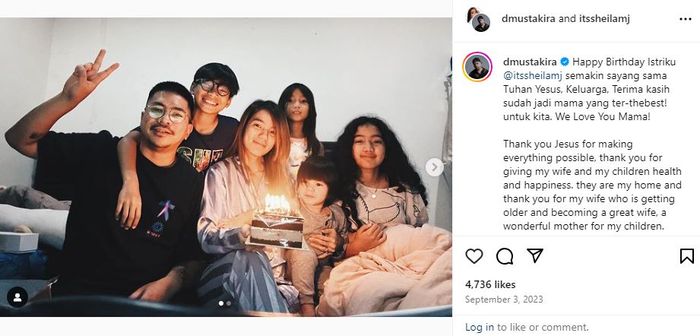 Sheila Marcia melahirkan anak ke-5