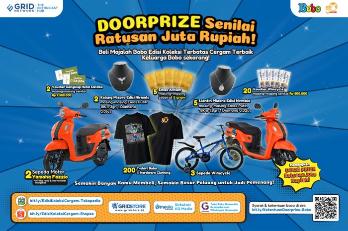 Ikut PO Edisi Koleksi Terbatas Cergam Keluarga Bobo, bisa dapat kesempatan memenangkan door prize!