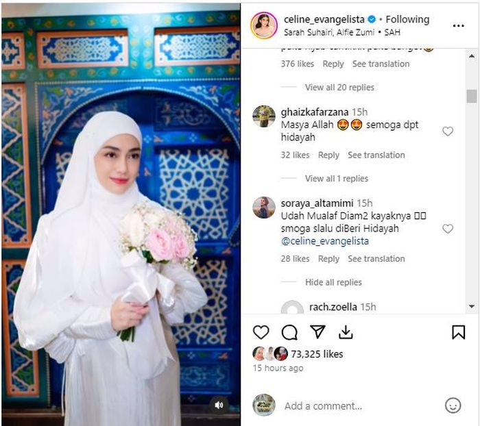 Unggahan Celine Evangelista