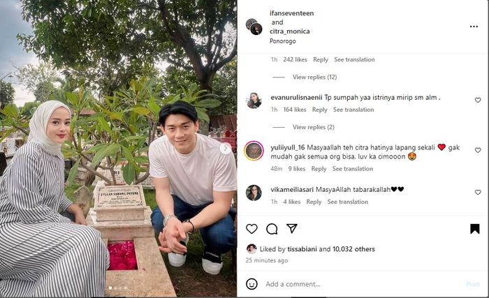 Dylan Sahara Meninggal Dunia Saat Tsunami di Banten, Ifan Seventeen dan Citra Monica Ziarah dan Bersihkan Makam, Netizen Beri Komentar