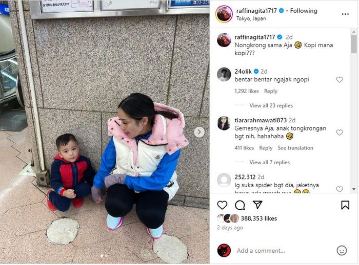 Plesiran ke Jepang, Nagita Slavina Bocorkan Momen Ngemper Berdua dengan Rayyanza, Aksi Keduanya Tuai Komentar