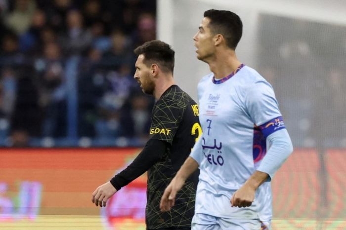 Laga yang mempertemukan Lionel Messi dan Cristiano Ronaldo pada 19 Januari 2023.