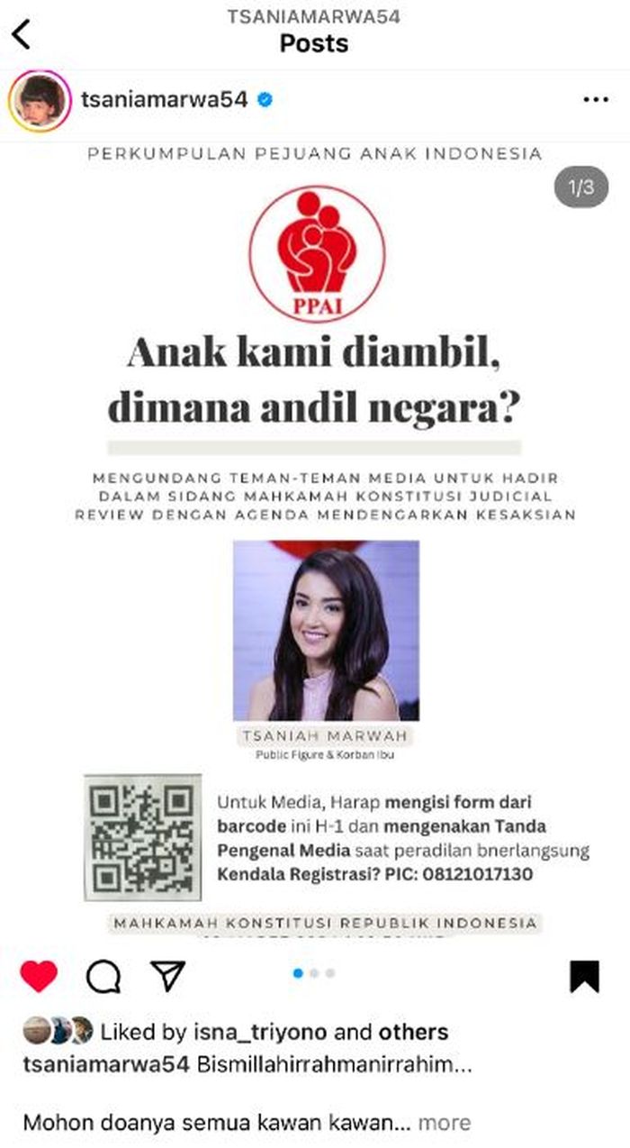 Postingan Tsania Marwa