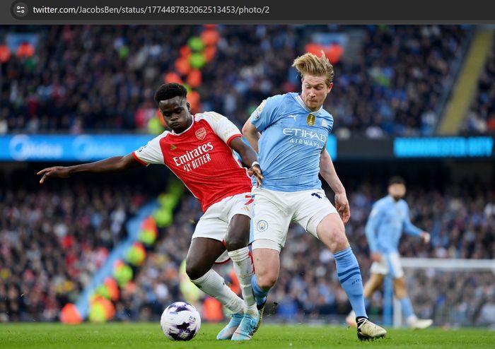 Duel Man City vs Arsenal berakhir seri tanpa gol di Stadion Etihad, Minggu (31/3/2024) malam WIB.