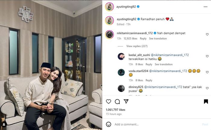 Ramadan 2024 Punya Gandengan, Ayu Ting Ting Bagikan Kebersamaan dengan Lettu Fardhana, sang Artis Panen Doa dari Rekan Seleb