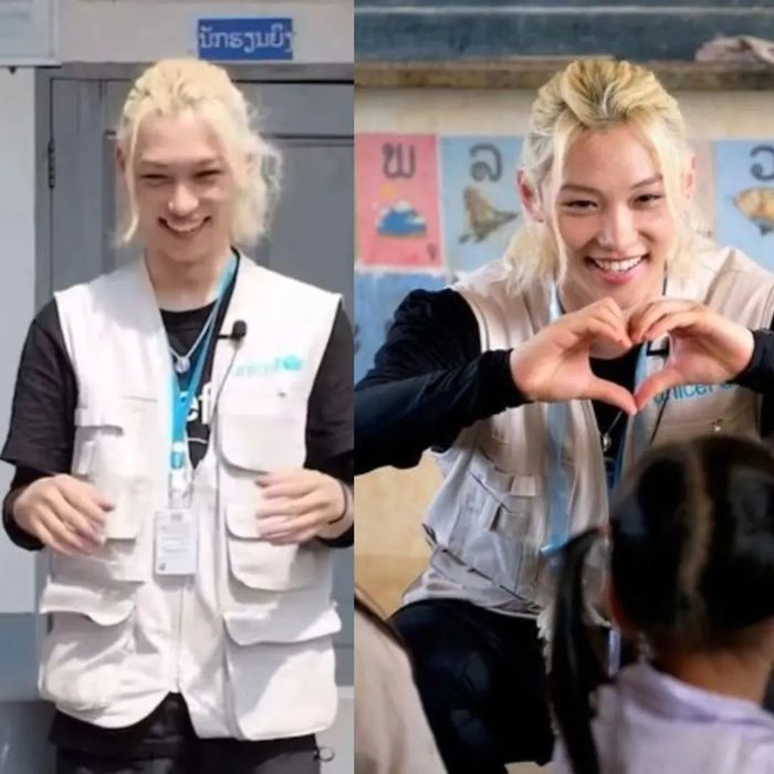 Felix menjadi relawan bersama UNICEF di Laos