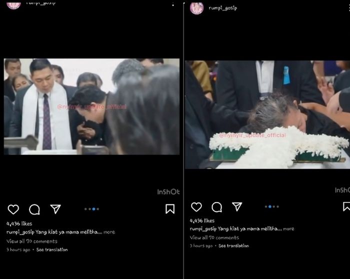 Kesedihan ibu dan kekasih Melitha Sidabutar saat akan dilakukan penutupan peti