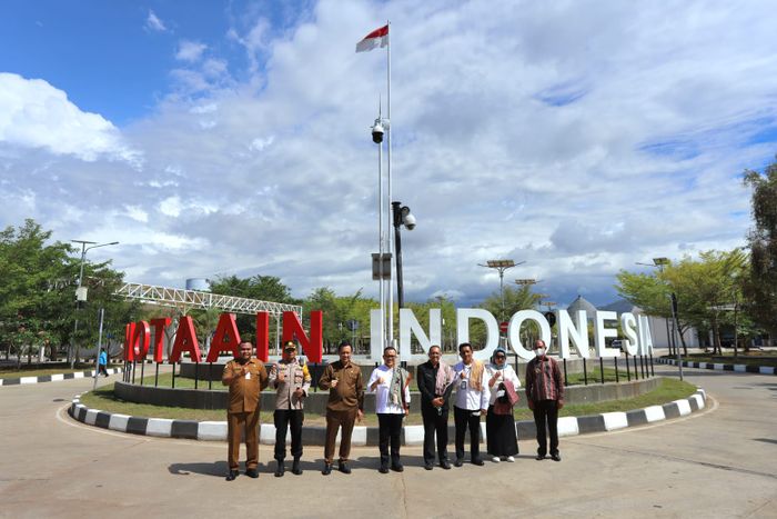 Pos Lintas Batas Negara (PLBN) Motaain yang menjadi wilayah perbatasan Indonesia-Timor Leste.