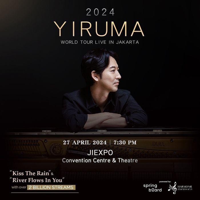 Poster konser Yiruma di Jakarta.