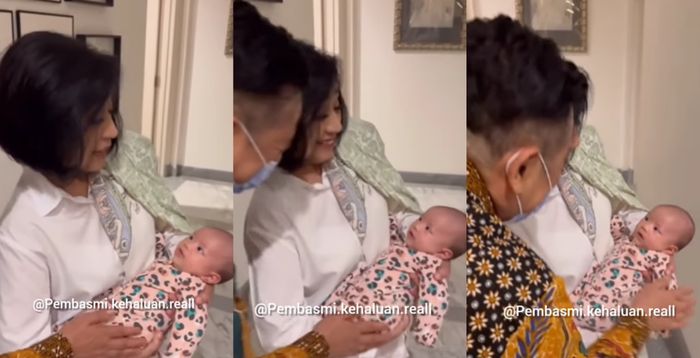 Otto Hasibuan dan Norwati Damanik tengah asyik bernyanyi bersama sang cucu.