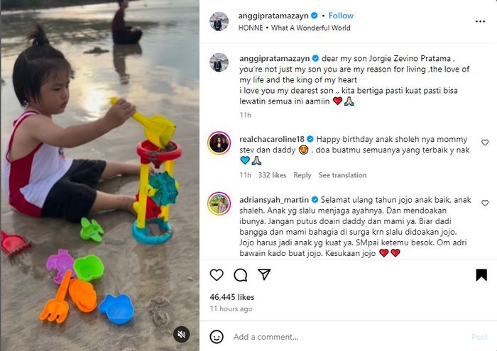 Stevie Agnecya Meninggal Dunia, Anggi Pratama Kuatkan sang Buah Hati di Momen Ulang Tahun ke-4: Kita Bisa Melewati Ini...